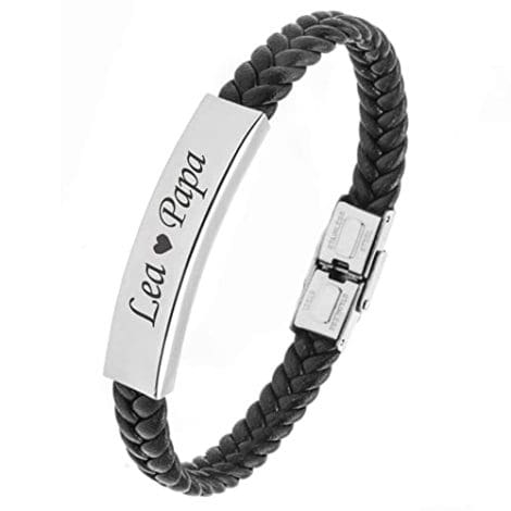 Das personalisierte Lederarmband TMT mit Gravur – ein perfektes Geschenk für Männer und Jungs.