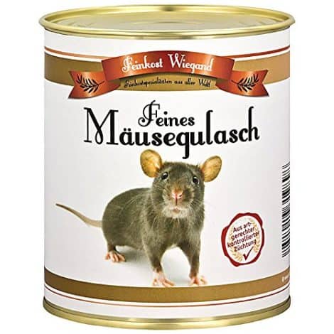 4you DESIGN 1-er Mäusegulasch in Dose, lustiges Geschenk für Weihnachten oder als Wichtelgeschenk, Kollegenabschied, harmloser Scherz.