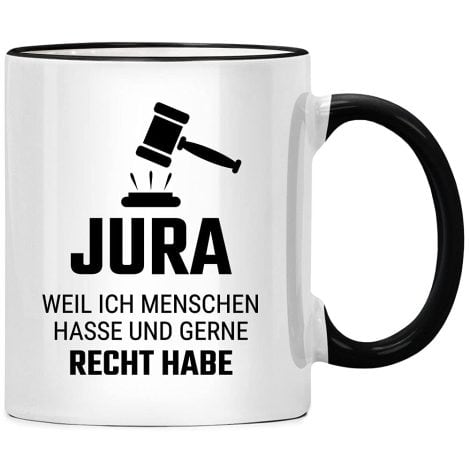 Jura für Anwalt, Richter, Studenten, witziges Geschenk, Tasse, Juristen, Juristinnen, Examen, Kollegen.