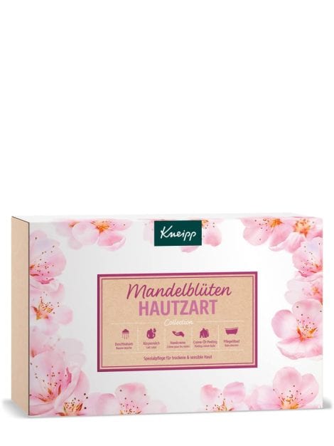 Kneipp Mandelblüten Hautzart Geschenkset – beliebte Mandelöl & Mandelblüten Produkte für empfindliche Haut. Perfektes Geschenk.