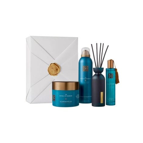 Geschenkset The Ritual of Hammam von RITUALS – 4 Körperpflegeprodukte mit Eukalyptus und Rosmarin, reichhaltig und erfrischend.