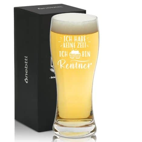 Hervorragendes Bierglas (443ml) mit Grußkarte als tolles, einzigartiges Geschenk für den Ruhestand von Lehrern, Vätern, Polizisten und besten Freunden.