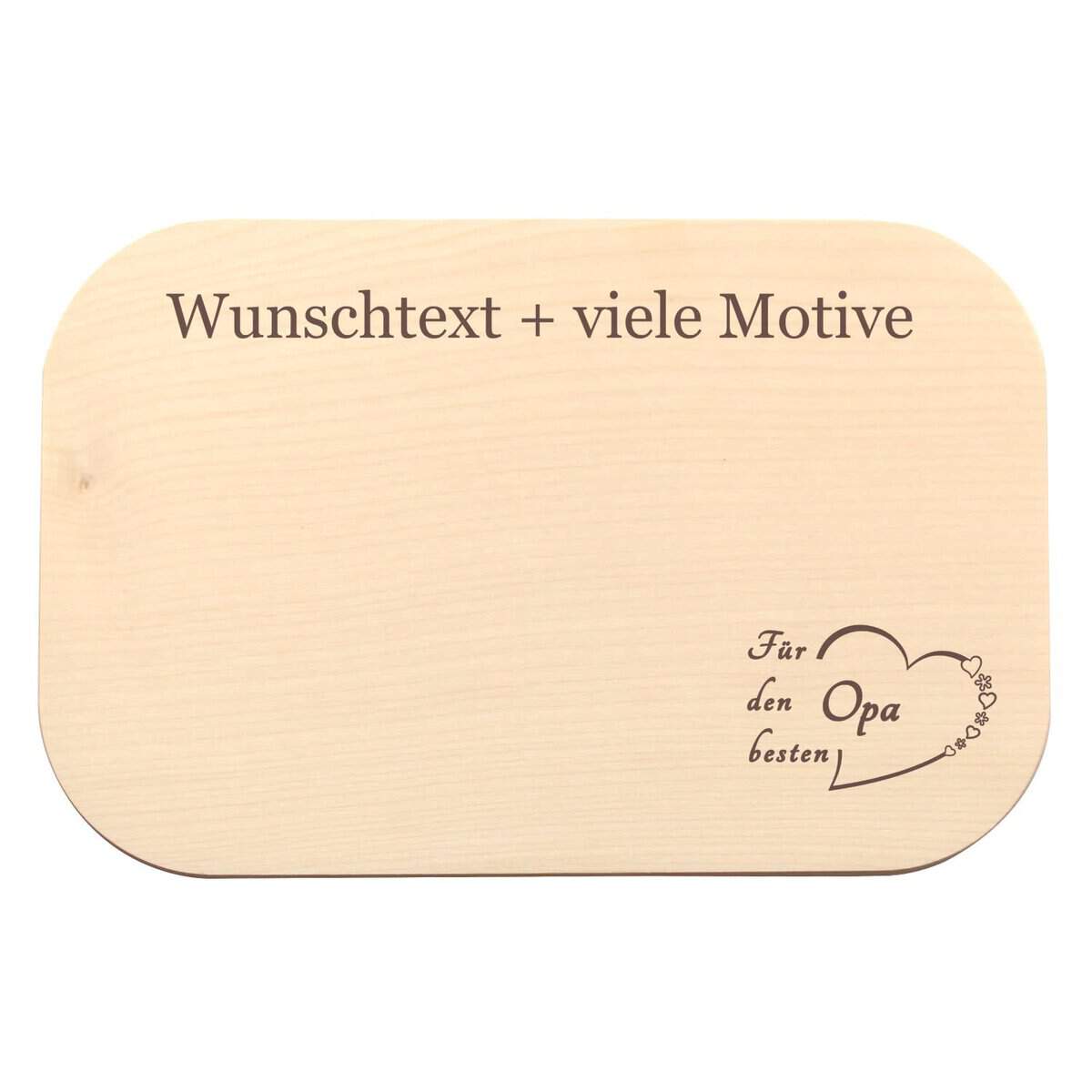 Opa Brettchen personalisiert mit Name, Spruch + Motiv - Holzbrettchen mit Gravur für Opi - personalisierte Großvater Geschenke von Geschenkissimo