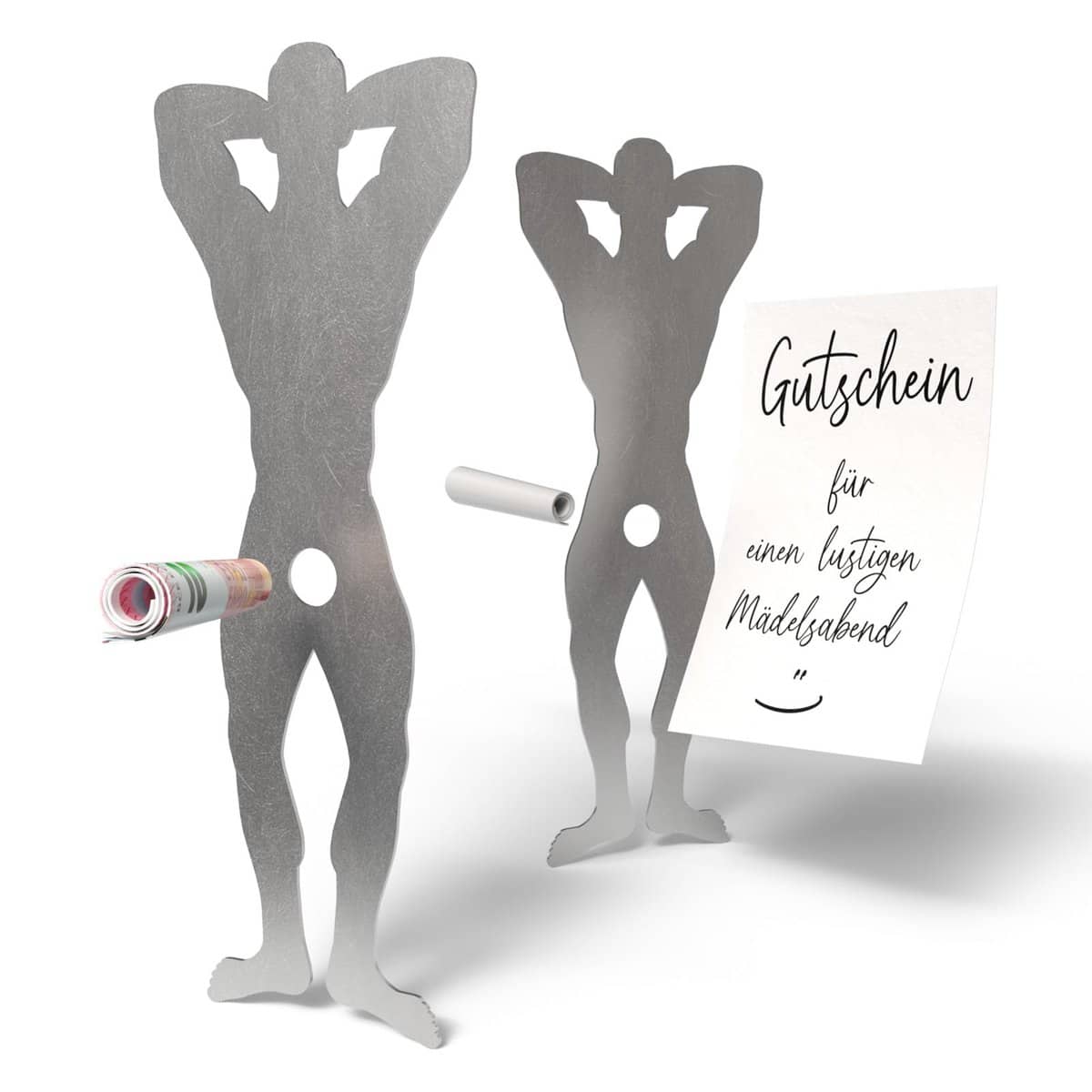 Lustige Geschenke für Frauen, Geldgeschenke Verpackung, Geburtstagsgeschenk für Freundin, Junggesellenabschied, JGA, Scherzartikel lustig, witzige Geschenke, Edelstahl Figur 200 x 76 x 1 mm