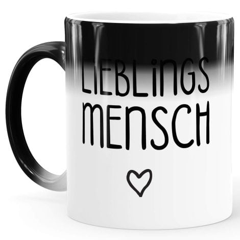 MoonWorks® Farbwechsel-Tasse mit Lieblingsmensch Aufdruck  magische Geschenkidee für Freunde, Partner, Freundin/Freund, weiß.