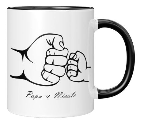 TASSENTICKER – Individuelle Tasse – Vater – Tochter – Sohn – Vatertag – Geburtstag – Perfektes Geschenk – Papaspruch (1 Kind)