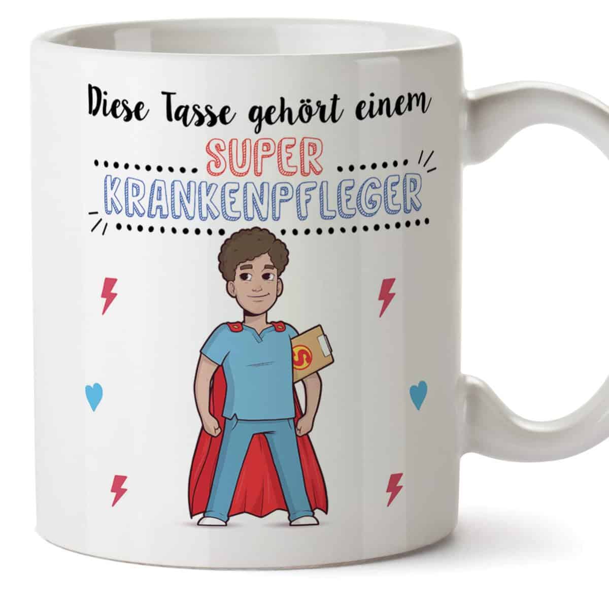 Krankenpfleger Tasse/Becher/Mug Geschenk Schöne and lustige kaffetasse - Diese Tasse gehört einem Super-Krankenpfleger - Keramik 350 ml