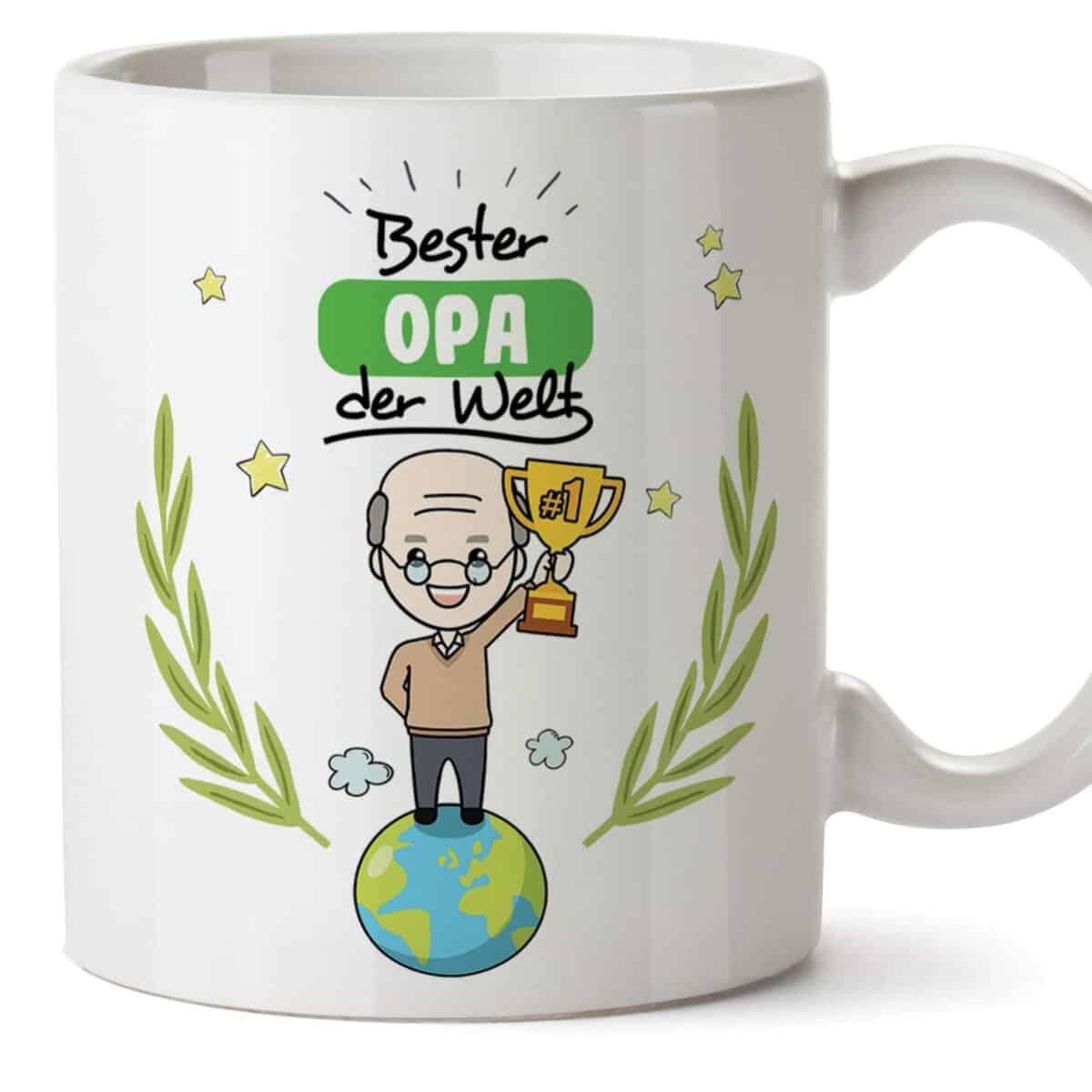 Mugffins Opa Tasse/Becher/Mug - Bester Opa der Welt - Schöne und lustige Kaffeetasse als Geschenkidee für Großväter. Keramik 350 mL