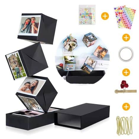 KIPIDA Pop-up Überraschungsbox – DIY Fotoalbum und Geschenkbox mit kreativer Explosion für Geburtstag, Jubiläum, Muttertag und Hochzeit. Personalisiertes Geschenk für Mädchen, Frauen und Männer.