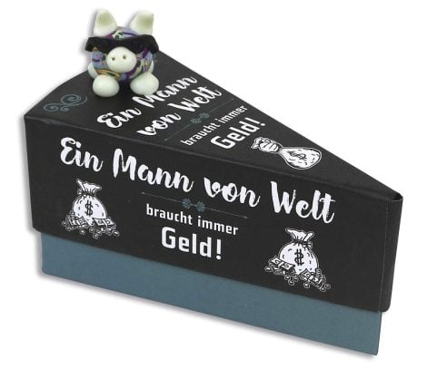 KAMACA Geldgeschenkbox für Männer, perfekt für kleine Geschenke und Geburtstagsgutscheine. (Geschenkbox EIN Mann von Welt)