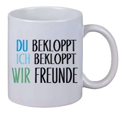 Kaffeebecher Freunde-Geschenk Herzlich glücklich Du, Einzigartig – zum Geburtstag oder Weihnachten.