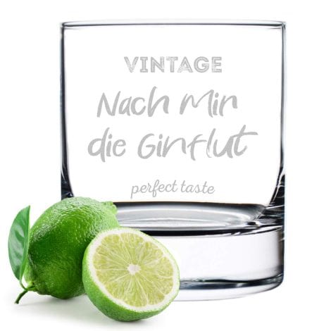 Graviertes Cocktailglas mit Spruch für Gin Tonic – Perfektes Geschenk für Männer zu Geburtstag oder Weihnachten.