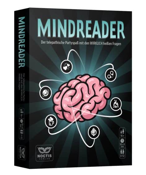 Mindreader – Das Partygame für einen unterhaltsamen Abend mit Freunden – Kartenspiel für jeden Anlass – JGA-Feiern, Silvester – lustiges Geschenk für alle Geschlechter.