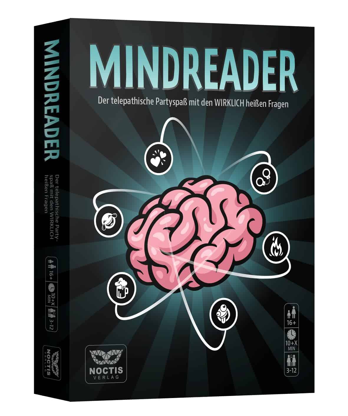 Mindreader - Das Partyspiel für einen witzigen Spieleabend mit Freunden - Kartenspiel ist für jede Anlass Pflicht - JGA-Feier - Silvester - lustige Spiele als Geschenk für Männer und Frauen