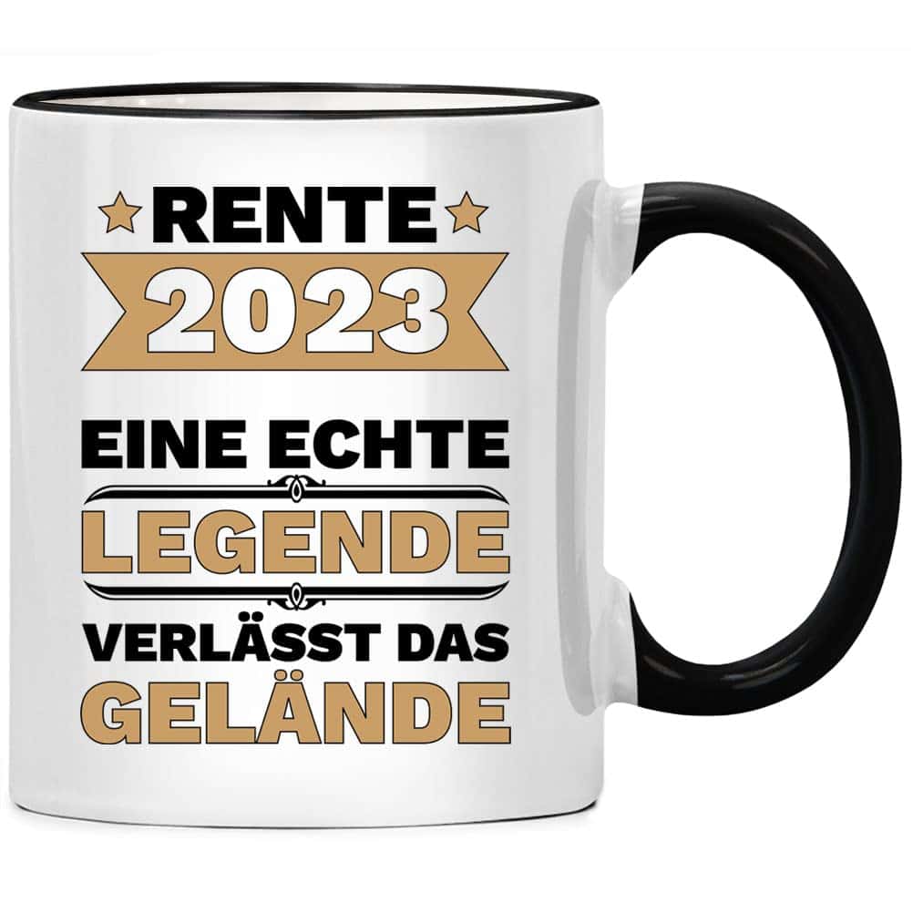 Rente 2023 Eine Legende verlässt das Gelände Tasse, Witziges zum Ruhestand Geschenk, Renteneintritt für Einsteiger, Rentner Geschenke lustig, Pension