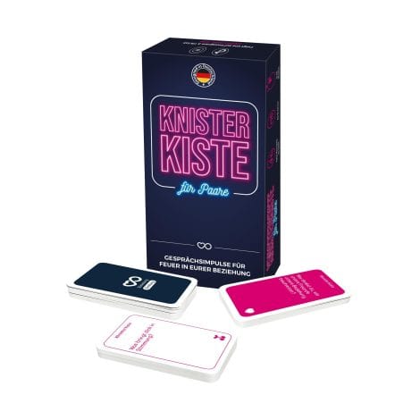 Knisterbox – Zweispieler-Spiel – Brettspiel für Erwachsene – Geschenk für Paare – romantisch, unterhaltsam – 180 Fragen & Karten