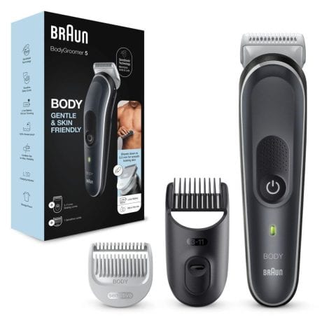 Braun Serie 5 Bodygroomer: Rasierer für Männer, wasserfest, 100 Min. Akkulaufzeit, inklusive Kammaufsätze für Brust und Achseln, tolles Geschenk für ihn.