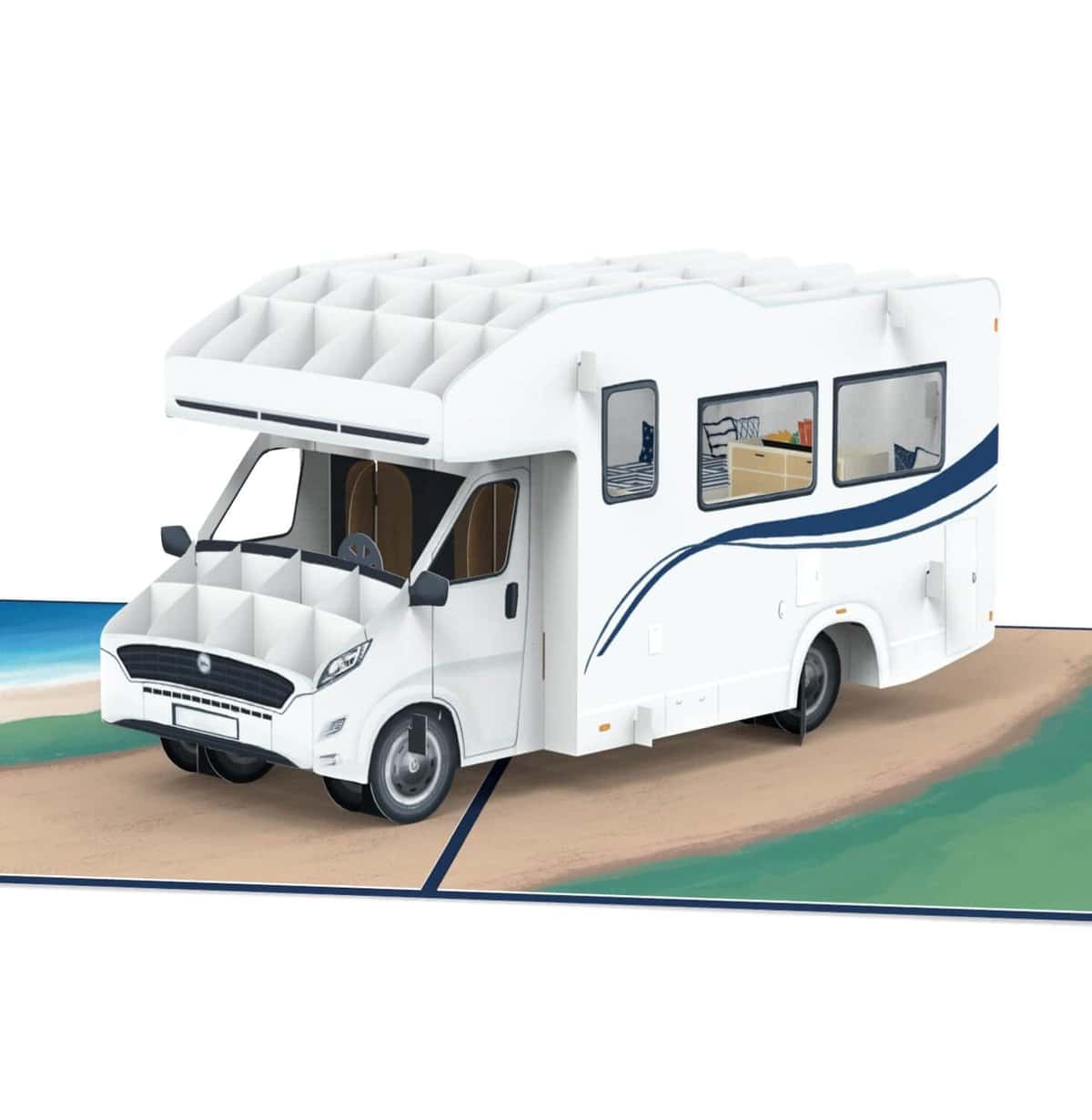 papercrush® Pop-Up Karte Camping mit Wohnmobil [NEU!] - 3D Geburtstagskarte oder Geldgeschenk für Camper, Lustiges Camping Geschenk für Frauen und Männer, Gutschein für Campingplatz oder Reise