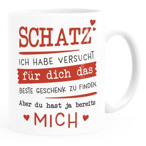 MoonWorks® Liebestasse  Ich habe für dich das perfekte Geschenk gefunden! Hochwertige weiße Keramiktasse.