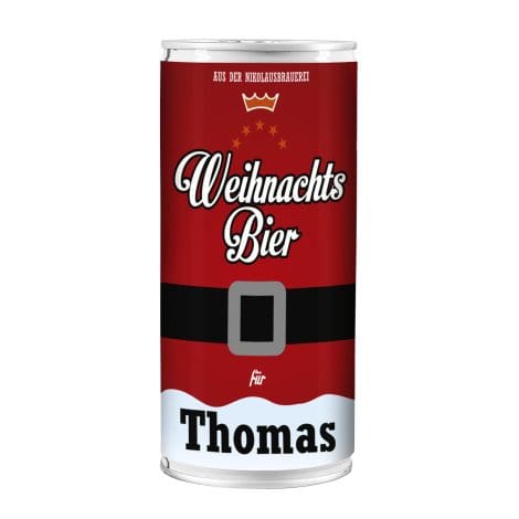 Lustapotheke® Weihnachts-Bier individuell benannt – das perfekte Geschenk für Bierliebhaber an Nikolaus oder Weihnachten.