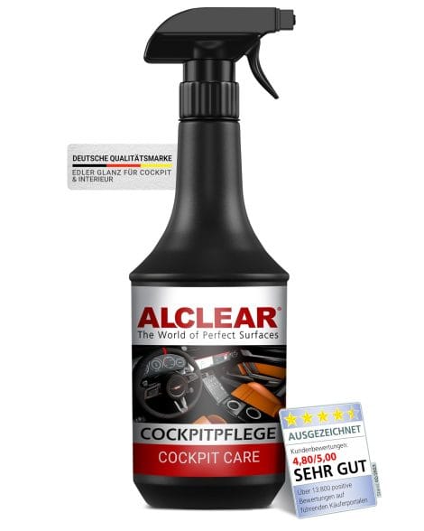 ALCLEAR 721CP Cockpitpflege, 1.000 ml, verleiht Kunststoffen im Auto Innenraum einen luxuriösen und dezenten Seidenglanz.