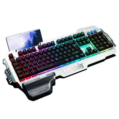 RedThunder K900 Halbmechanische Gaming Tastatur mit RGB Beleuchtung, Ganzmetallpaneel, 26 Tasten Anti-Ghosting, für PC/Laptop/Xbox One Gamer.