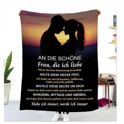 Personalisierte Flanell-Kuscheldecke, Luftpost-Geschenke für Sie, extra weich und ermutigend, 150 * 200cm groß.