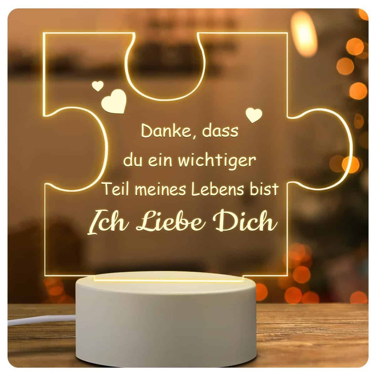 Coldbling Liebes Geschenke für Sie, Lampe Nachtlicht Weihnachtsgeschenke für Frauen Männer Freundin Freund Weihnachten Valentinstag Geburtstag Geschenk, Jahrestag Geschenk für Sie Ihn Mann Frau