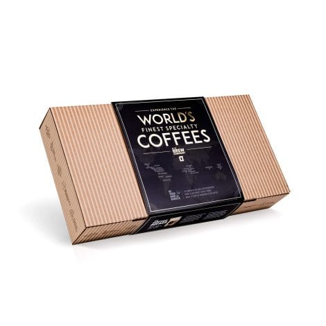 Probierset mit verschiedenem Kaffee aus aller Welt – das ideale Geschenk für Kaffeeliebhaber.