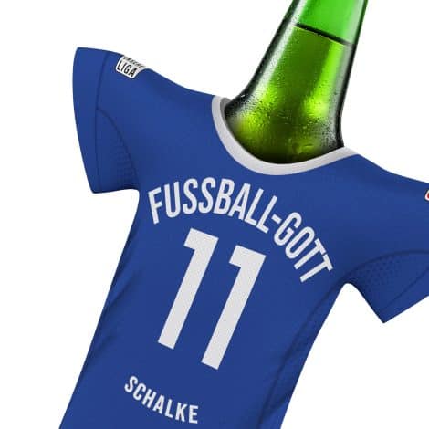 Personalisiertes Schalke-Fan-Shirt für Männer, perfektes Geschenk zum Geburtstag für Mann, Freund, Opa, Bruder. Offizieller Trikotkühler von MYFANSHIRT.com.