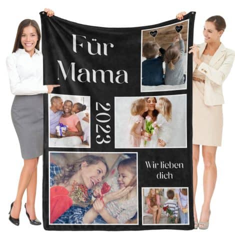 Personalisierte Weihnachtsgeschenke für Damen und Herren: Fotodecke mit individuellem Bild vom Greysky.