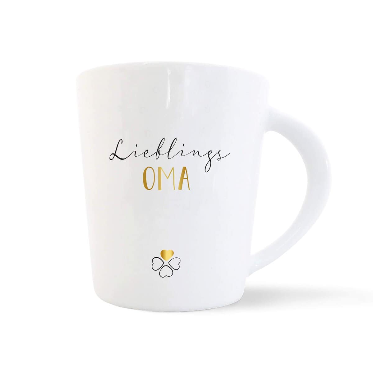 mintkind® Kaffeebecher Lieblings Oma | Porzellan Kaffee Becher Tasse Weiß | Geschenk für Großeltern | Für die Oma Geburtstag, Ostern, Weihnachten & als Dankeschön | Geschenkidee Teetasse