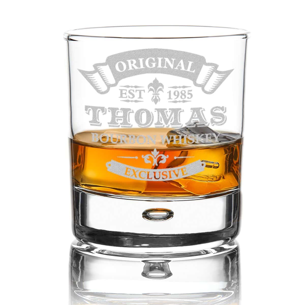 polar-effekt Whiskyglas Personalisiert 330 ml - Geschenk-Idee für Männer - Tumbler Whiskeyglas mit Gravur Name und Jahreszahl mit Motiv Original-Exclusive