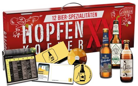 KALEA Bier-Verkostungsset | Ideales Geschenk zu Weihnachten oder Geburtstag | 12 Bierspezialitäten von Privatbrauereien (Hopfenkoffer 12×0,33l)