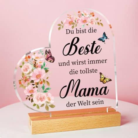 Mama Geschenke Set – schöne Plaques mit Sprüchen für Geburtstag, Muttertag und Dankbarkeit, von Tochter oder Sohn.