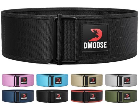 Dmoose Gewichthebergürtel, 4″ Autolock Nylon Gürtel für Kraftraining, Powerlifting, Rückenstütze Männer und Frauen.