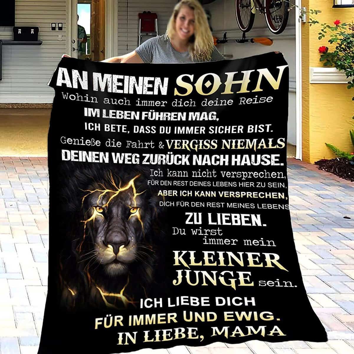 Kuscheldecke Flauschige Personalisierte Decke Geschenke An Meine Sohn von Mama,Geschenke für sohn Super Weiche Decke Flanell,Mutter für Sohn Positive Ermutigung und Liebe Wohndecke 18 geburtstag sohn