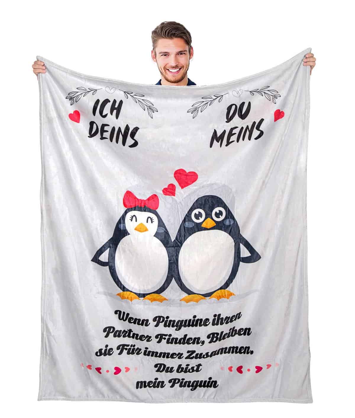 Adolgutty Ich Liebe Dich Geschenke, Hochzeitstag Jahrestag Geschenke für Männer Frauen Freund Liebhaber Partner, Kuscheldecke Partner Geschenke für Ihn Sie, Super Weiche Fleecedecke 130 x 150 cm