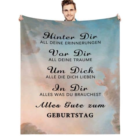 G-dake Männer-Kuscheldecke für Väter, Großväter, Ehemänner, Freunde. Flauschige Fleecedecke (130x150cm) als Geburtstagsgeschenkidee.