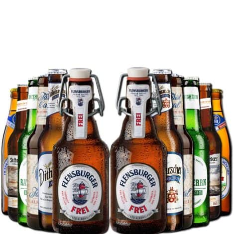 Alkoholfreies Bierpaket von BierSelect – 12 x alkoholfreies Bier in einem Geschenk Bier Paket – Super Geschenkidee für den Mann, Vater oder Kollegen.
Alkoholfreies Bierpaket von BierSelect – 12 x Biergeschenk ohne Alkohol – Perfektes Geschenk für Männer, Väter oder Kollegen.