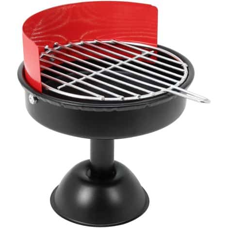 COM-FOUR® Metall-Aschenbecher im Mini Grill-Design – ideal für draußen – perfektes Rauchergeschenk. (1 Stück – Grill)