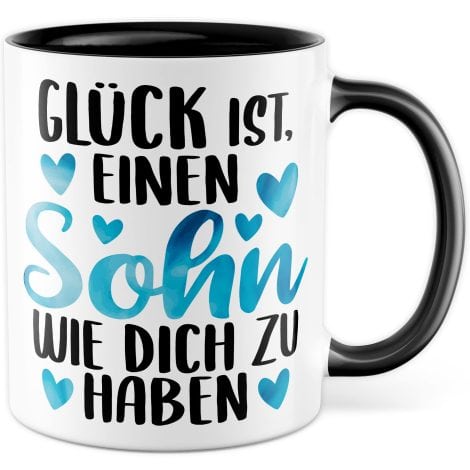 Kaffeetasse “Liebevoller Sohn” – Herzvolles Geschenk für Vater, Mutter und Tee-Liebhaber.