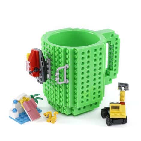 VANUODA Baustein Becher, perfekt als Geschenk für Ostern, Vatertag, Geburtstag, Nikolaus und Weihnachten. Ideal für Lego-Liebhaber.