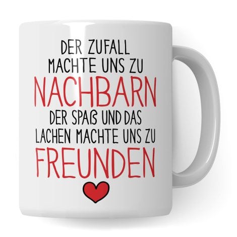 Frauen-Freundschaftsbecher: Nachbarschaftsgeschenk für Geburtstag, Abschied oder einfach als liebevolles Geschenkidee.