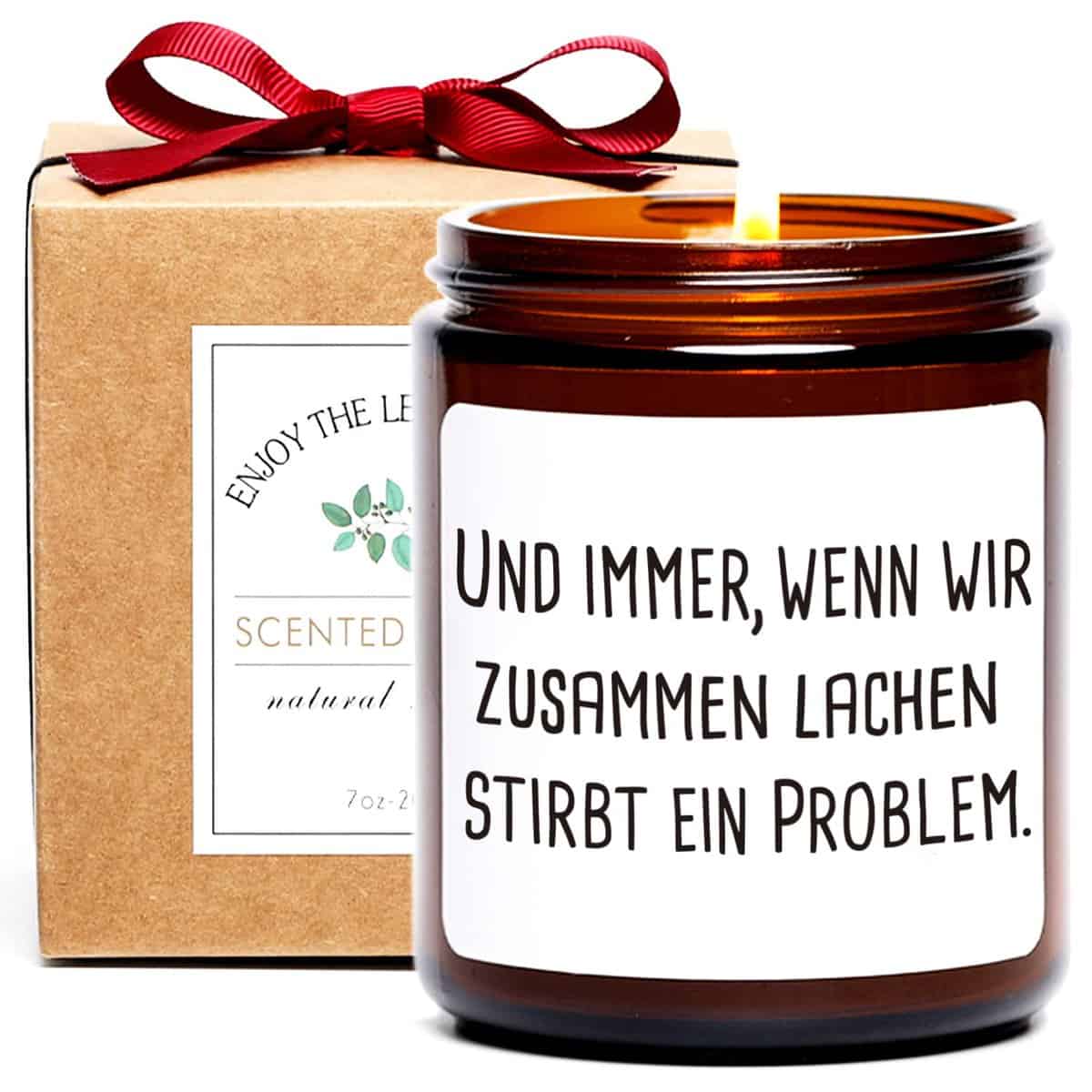 Geschenk für beste Freunde, UND IMMER, WENN WIR Zusammen Lachen STIRBT EIN PROBLEM, Freundschaftskerzengeschenke für Frauen, Bestie-Geschenke für BFF, Geburtstagsgeschenke für Freunde, Freundin