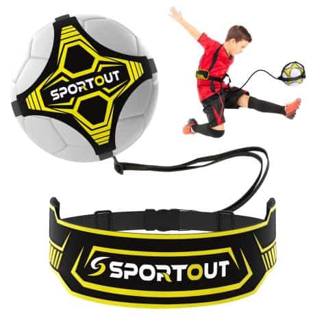 Sportout Solo Fußball Trainer mit besten Seitenbundschutz, ideal für Kinder und Erwachsene