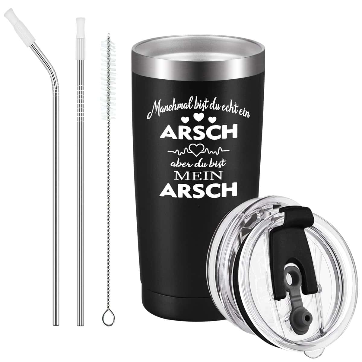 Livole Valentinstag Geschenke für Ihn, Männer, Lustige Geschenke für Männer, Freund, Ehemann, Tasse mit Spruch - Manchmal Bist du Echt ein Arsch, Aber du Bist Mein Arsch - 20oz Coffee to go Becher