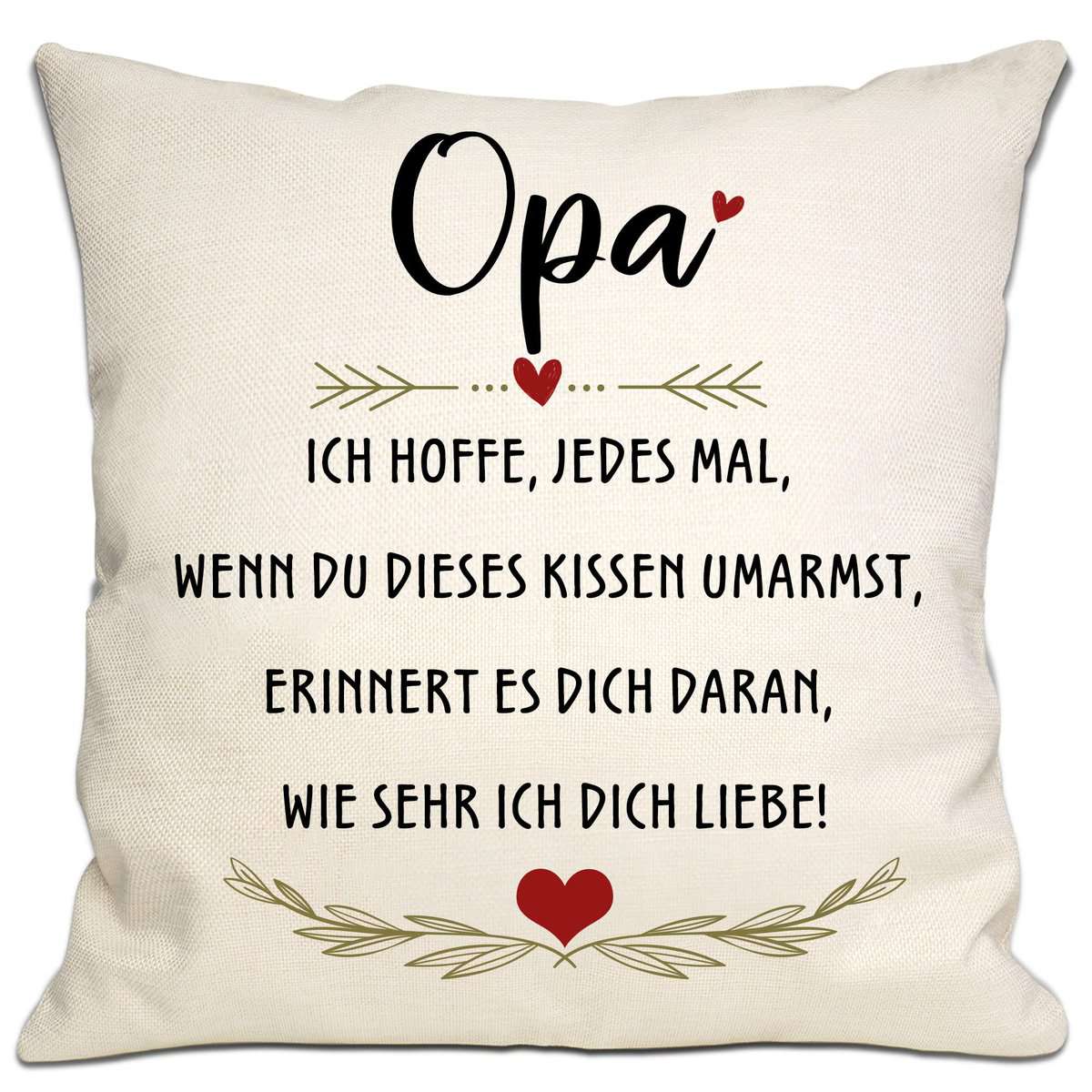 Bommex Großvater Geschenk Ich hoffe, jedes Mal, wenn Sie umarmen Dieses Kissen es erinnert Sie daran, wie viel ich Liebe Dich Opa Kissenbezug Vatertag Geburtstag (Opa)