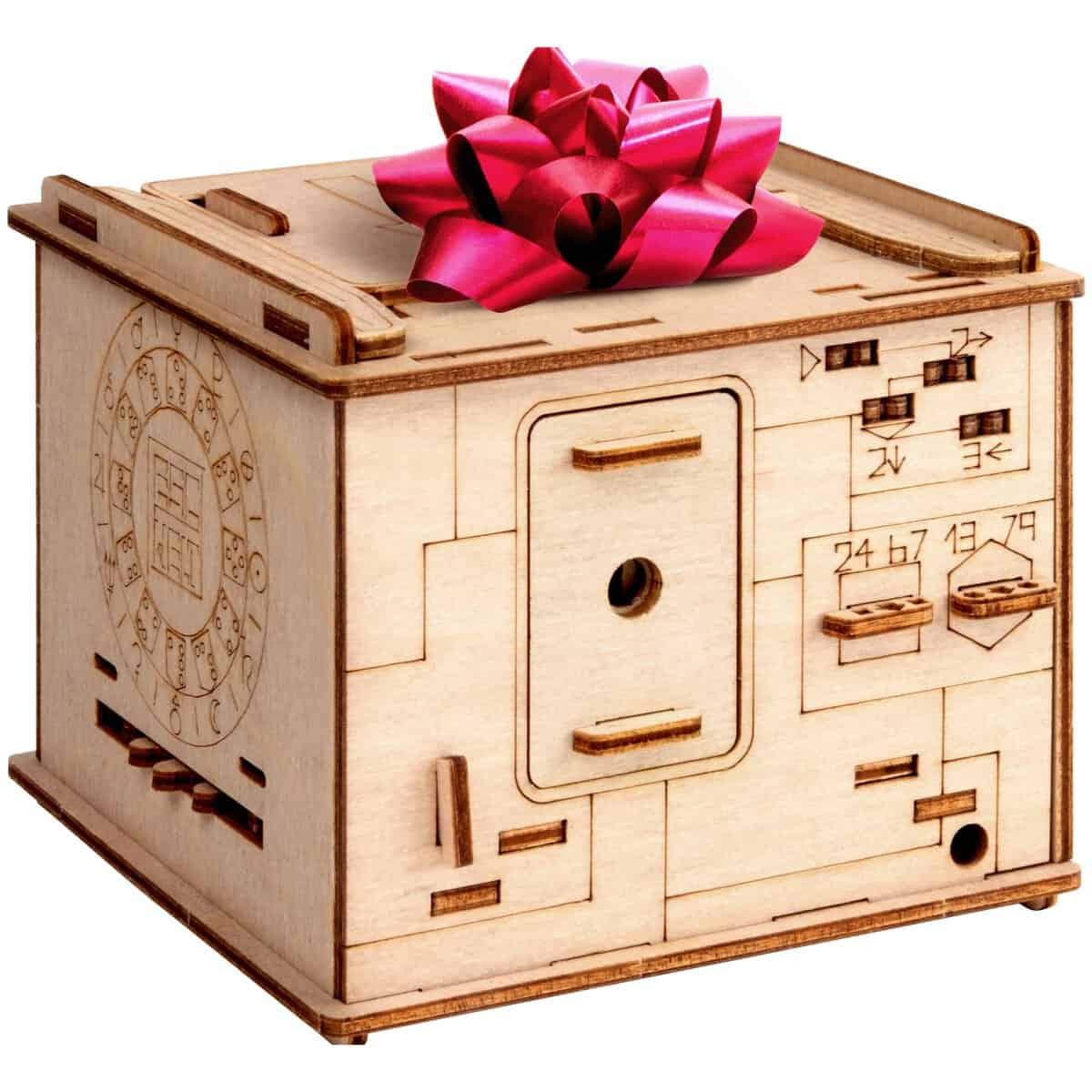 ESC WELT Space Box - Escape Room Spiel - Geschenke für Männer und Frauen - 3D Puzzle Box Spiele aus Holz für Erwachsene - Geschenkbox Knobelspiel - Einzigartige Geschenkbox - Holzpuzzle Erwachsene