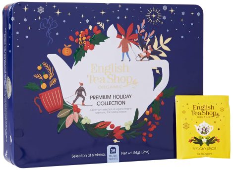 English Tea Shop – Wintertee Kollektion “Premium Holiday Collection” Blau, in edler Metalldose, Tee Geschenk zu Weihnachten für Männer und Frauen, BIO 36 x Weihnachtstee
Deutsches Teeunternehmen – Wintertee-Serie “Premium Holiday Collection” Blau, hochwertige Metalldose, Tee-Geschenk für Weihnachten, BIO 36 x Weihnachtstee.